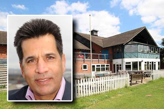 Businessman Mo Chaudry, inset, bought Cannock Cricket & Hockey Club at auction before pulling out of the deal