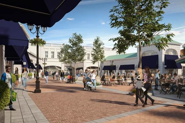 An artist's impression of the designer outlet
