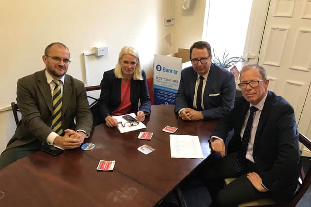 Amanda Milling MP meeting representatives of West Midlands Trains and Network Rail