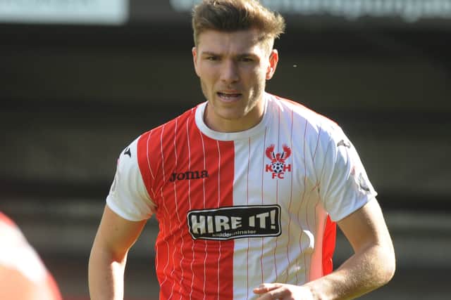 Jordan Tunnicliffe joined Crawley this summer, he has played at Kidderminster previously.