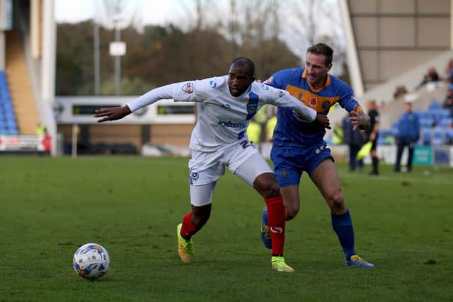 Nigel Atangana playing for Portsmouth, he's now a part of Exeter's side. (AMA)