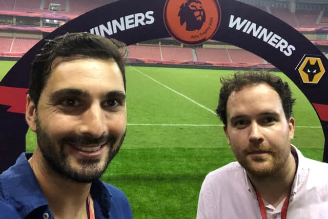 Sneaking pitchside while quietly celebrating