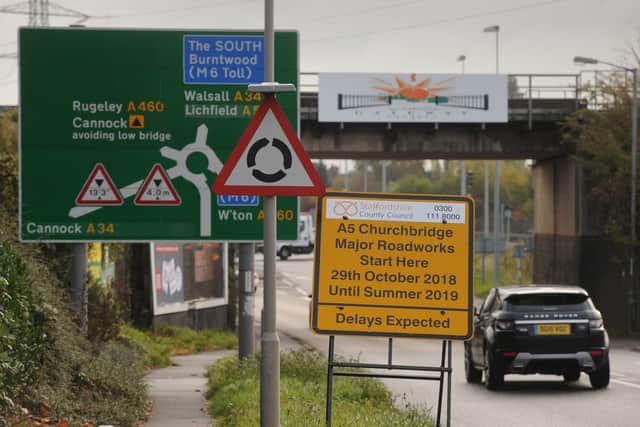 Roadworks at Churchbridge started last October