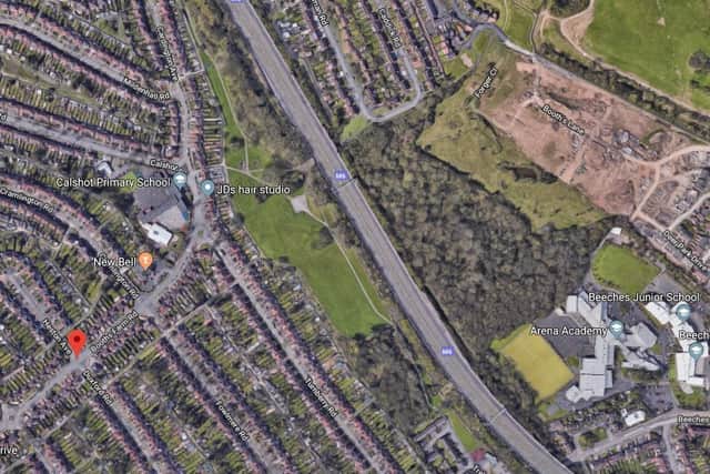 Booth's Farm Road, in Great Barr, where Helen lived which was close to the M6
