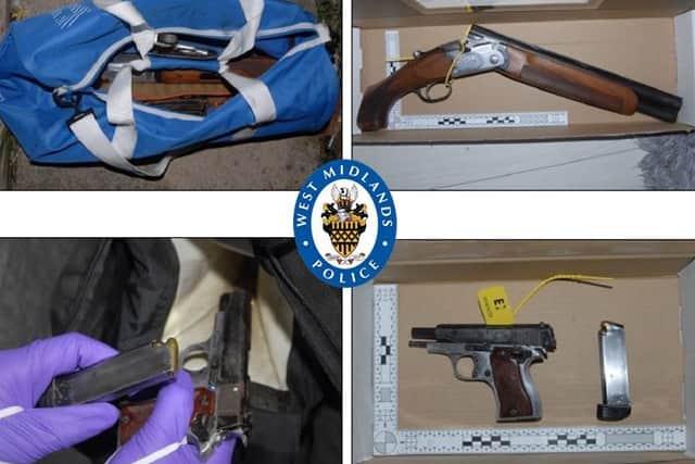 Firearms found during a police warrant in Redhill Road