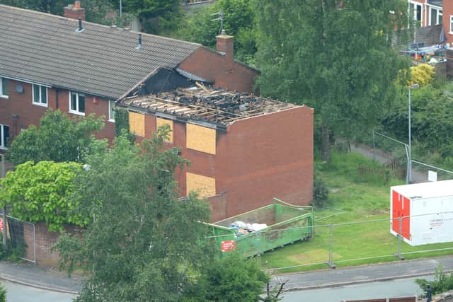 The house where the fire happened was demolished last month