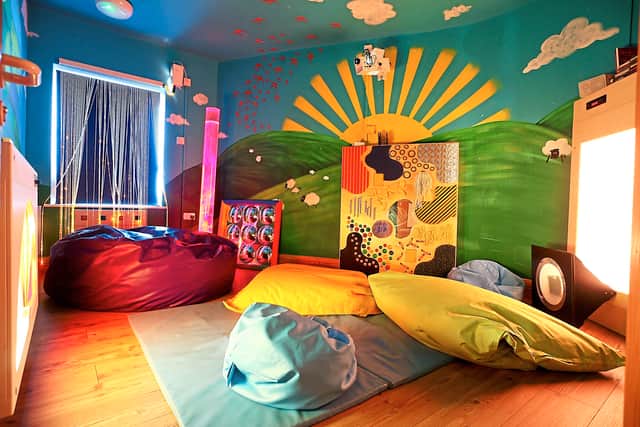 Inside the hospice, which has been a safe haven for many families