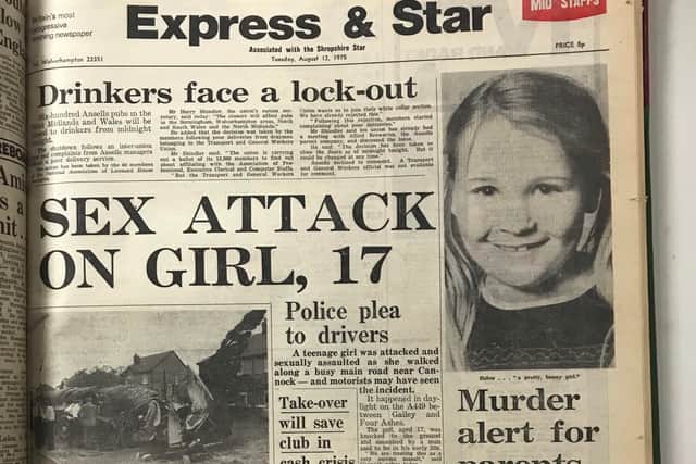 The Express & Star printed a picture of Helen Bailey on August 12, 1975, as the investigation gathered pace