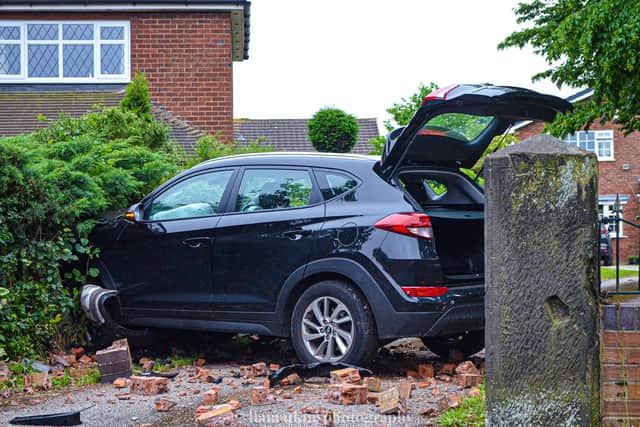 The aftermath of the crash. Photo: Liam Atkins
