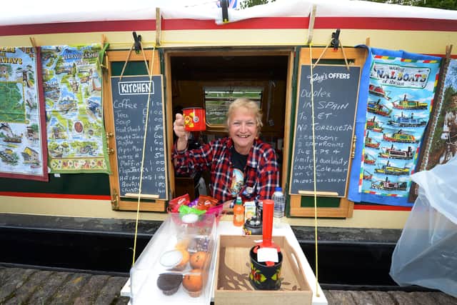 Julie Tonkin was on hand to supply food and drink from her boat.