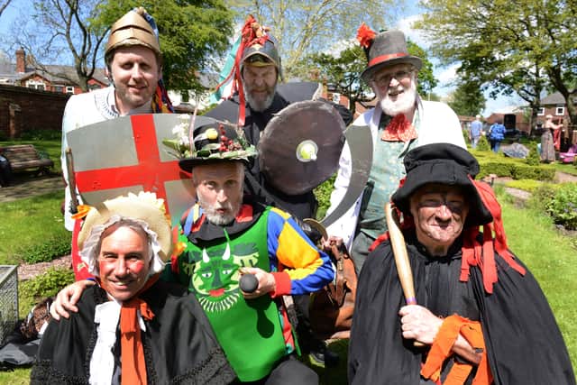 The Erdington Mummies entertain the crowds at the Green Man Festival at Oak House Museum, Oak Road, West Bromwich