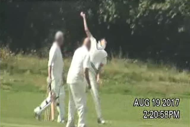 Investigators filmed Hodgson bowling, batting and fielding at Highley
