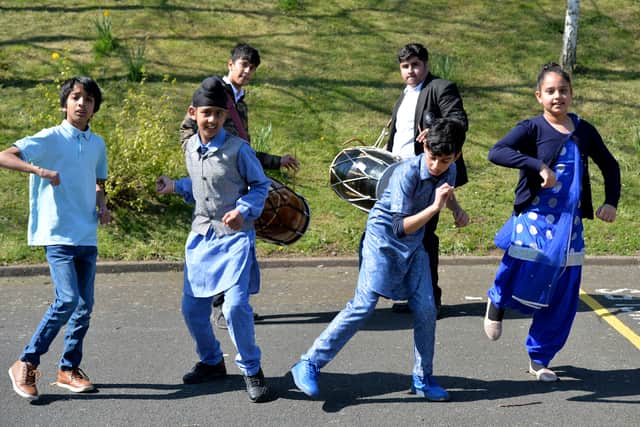 Students at Devonshire Infant Academy in Smethwick celebrating Vaisakhi