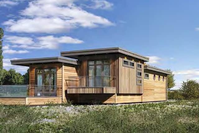 An artist's impression of how one of the 275 planned lodges will look