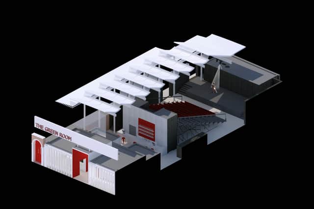The layout of The Green Room venue