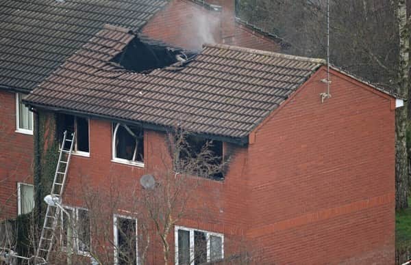 The damage in the aftermath of the fire