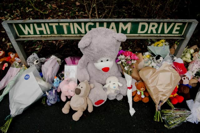 Tributes at the scene