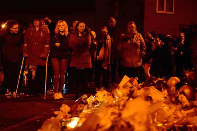 People gathered for a candlelit vigil last week