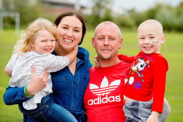 Brother Leo Willets, mum Hanna Oliver-Willets, dad Wayne Willets and Zac Oliver