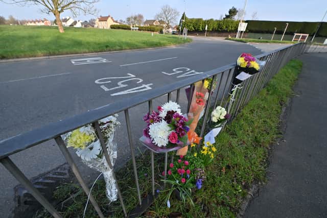 Tributes left for cyclist who died in a collision with a car near Brownhills on the Chester Road North Island