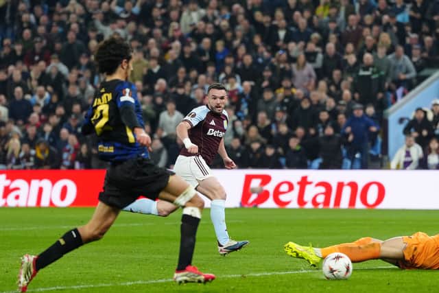 John McGinn scored as Aston Villa saw off Lille in the Europa League (David Davies/PA).