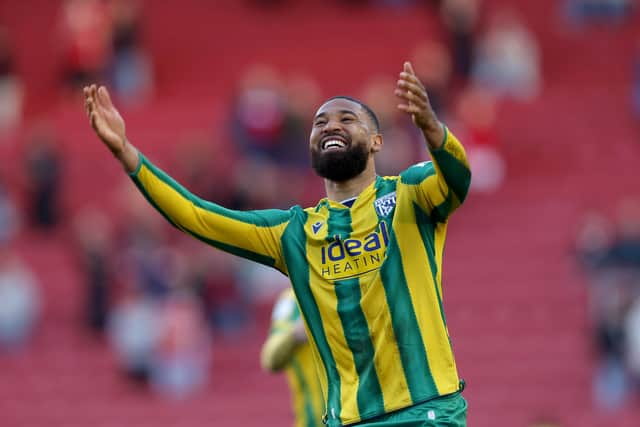 The defender enjoyed the celebrations with fans after the critical win. (Photo by Adam Fradgley/West Bromwich Albion FC via Getty Images)