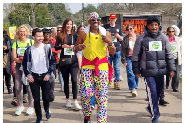 Mr Motivator invites Birmingham to take their first spring walk at Cannon Hill Park. (Photo: Isabella Boneham)