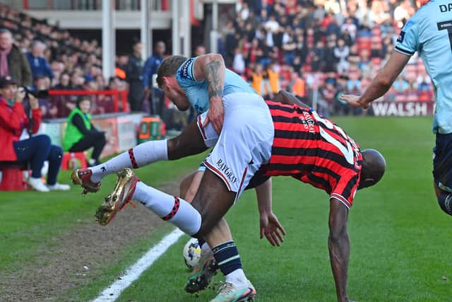 Albert Adomah hit the post for Walsall on the half-hour mark.