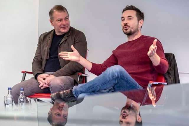 Jed Mercurio and Martin Compston