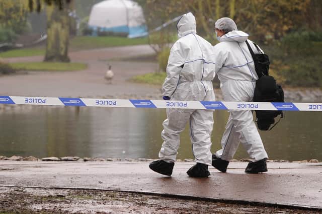 Forensic officers search West Park