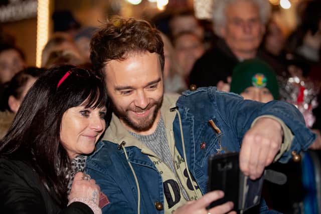 David Platt was the star at Wednesbury's Christmas lights switch-on