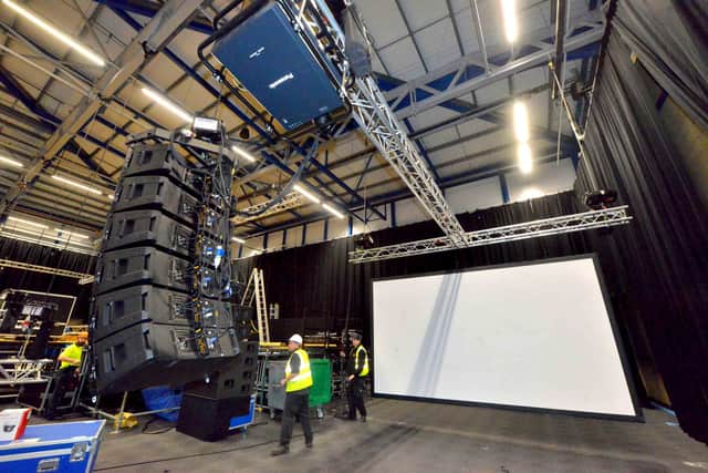 Setting up the sound system