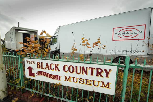 Trailers belonging to the crew at the Black Country Living Museum