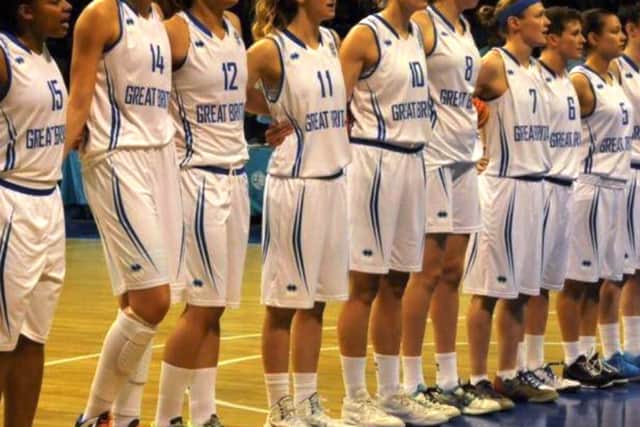 Dominique Allen (12), third from left, will be back on Team GB duty when the EuroBaskets return