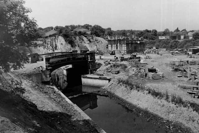 The famous bridge installed as work creating the museum's village started