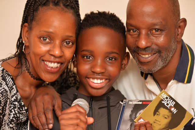 Keiran Edwards with his mother Beverley and father Charles