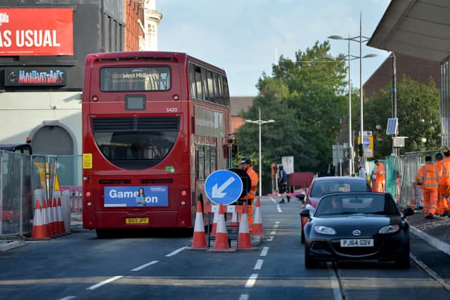 New tram tracks have been laid for the West Midlands Metro extension