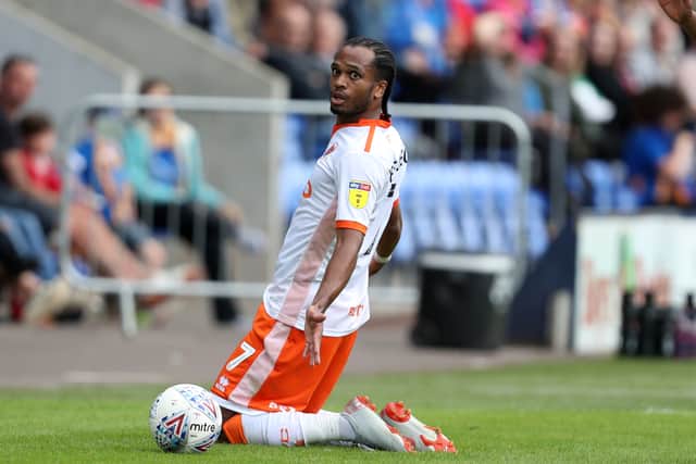 Nathan Delfouneso of Blackpool. (AMA)