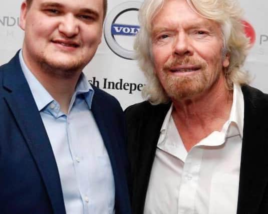 Samuel with Richard Branson