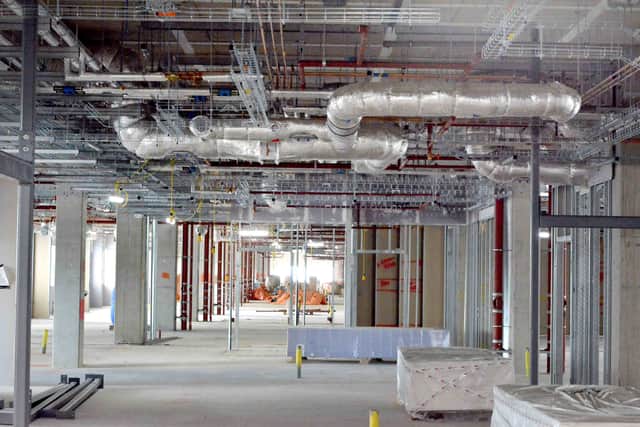Part of the ventilation system inside the hospital