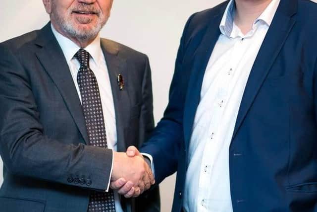 Samuel with Lord Alan Sugar