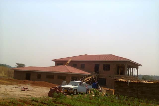 The house in Zimbabwe under construction
