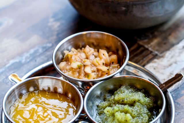 May we begin – poppadoms and chutnies