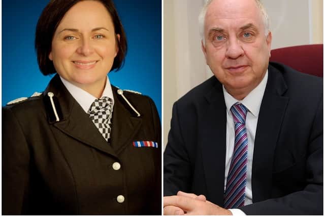 West Midlands Police Deputy Chief Constable Louisa Rolfe and, right, West Midlands Police and Crime Commissioner David Jamieson