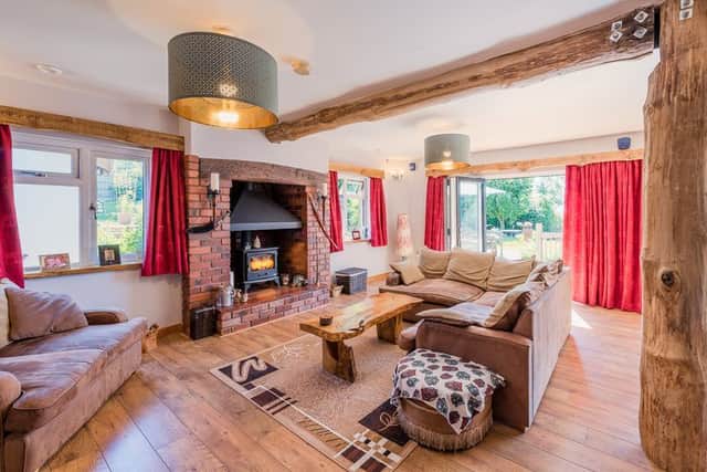 The home is made out of oak and chestnut