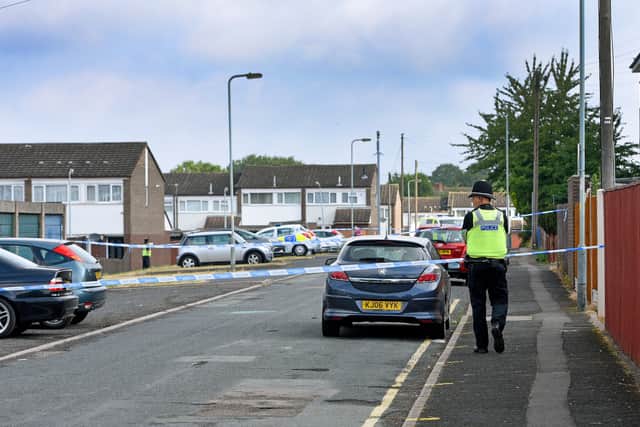 Police have patrolled around the estate since the shooting