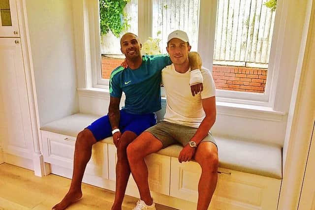 Ikeme with his good friend Danny Batth, Wolves' captain