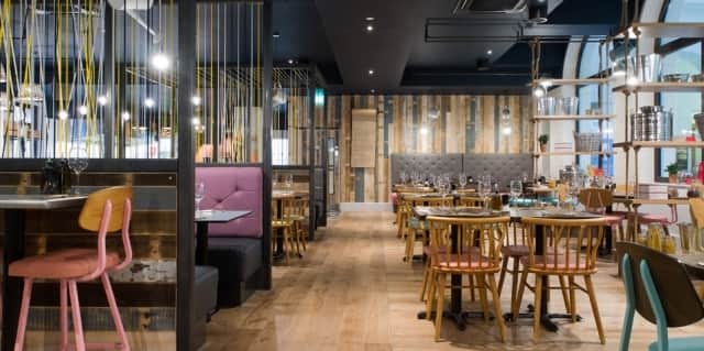 Modern and stylish – the interior of Zizzi at Brindleyplace