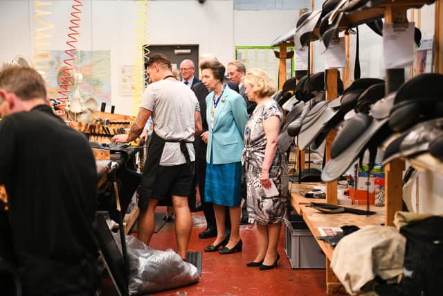 HRH The Princess Royal enjoys a tour of Albion England's factory
