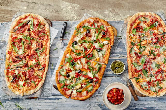 A pizza the action – a selection of the delicious rustica pizzas